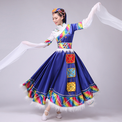 藏族水袖女款舞蹈服出租